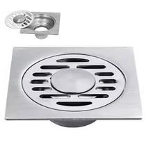 Ralo Inox 10x10 Banheiro Lavabo Resistente Seguro Higienico Varanda Jardim Quintal Duravel