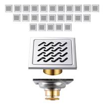 Ralo Inox 10x10 Kit 25 Uni Anti Odor Quintal Banheiro Lavabo Lavanderia Higienico Varanda Casa Anti Inseto Ralo Inox 10x10 Kit 25 Uni Anti Odor Quintal Banheiro Lavabo Lavanderia Higienico Varanda Casa Anti Inseto