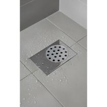Ralo Inox Banheiro Box Box Cromado 14x10cm Prático