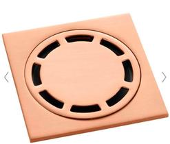 Ralo Inox com Válvula de Fechamento Doka 10cm Rose Gold