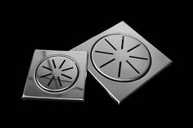 Ralo inox Decor Elegance p/ Box 12,5cm x 12,5cm p/ Cx De 100mm