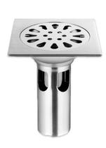 Ralo Inox Grelha Quadrado 10x10cm 3MM Espessura Anti Inseto Com Filtro Para Banheiro Aço SUS201