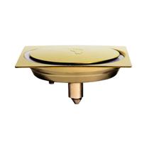 Ralo Inteligente Click 10x10 Cm Banheiro Veda Cheiro Dourado - Ideal Mix