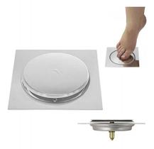 Ralo Inteligente Inox Quadrado Banheiro 15cm Veda Cheiro