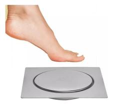 Ralo Inteligente Maxforte Click Inox Quadrado 10x10cm Ralo Inteligente Maxforte Click Inox Quadrado 10x10cm