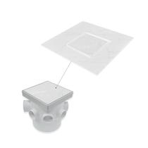 Ralo Invisível 15x15 Banheiro Cola Piso/Porcelanato com Tela Anti Insetos e Caixa Sifonada 150mm - Ficone