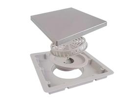 Ralo invisivel 15x15 tampa inox tela anti insetos residuos valvula inteligente