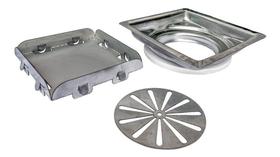 Ralo Invisivel Aço inox 304 15x15 oculto com aba e tela Ralo Invisivel Aço inox 304 15x15 oculto com aba e tela