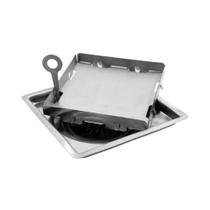 Ralo Invisivel Aço Inox 304 15x15cm Saída 100mm