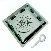 Ralo Invisível Aço Inox 304 20x20 Oculto com Aba e Tela Ralo Invisível Aço Inox 304 20x20 Oculto com Aba e Tela