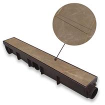 Ralo Invisível Linear 6x50 modelo Cola Piso Porcelanato Coletor Modular MARROM - Ficone Reis