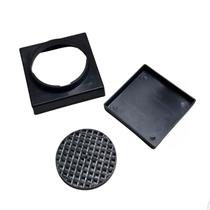 Ralo Invisivel Oculto 10x10 Quadrado Preto Seca Piso Com Sifão AntiOdor