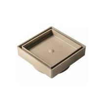 Ralo Invisível Oculto com Tela 10x10 Square Quadrado Bege
