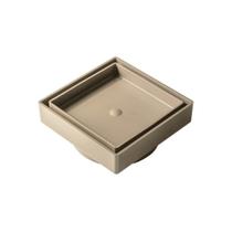 Ralo Invisível Oculto Seca Piso Porcelanato Inteligente 13cm x 13cm Bege Giofer