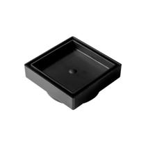 Ralo Invisivel Oculto Seca Piso Porcelanato Inteligente 13cm x 13cm Preto Giofer