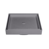 Ralo Invisível Quadrado 10cm Cinza Claro Estrela Ralo Invisível Quadrado 10cm Cinza Claro Estrela