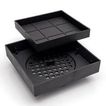 Ralo invisivel quadrado 11x11 preto Ralo invisivel quadrado 11x11 preto