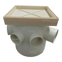 Ralo Invisível Sifonado 15x15 Bege Banheiro modelo Porcelanato Colar Piso com Caixa Sifonada 150 - Ficone Reis Ralo Invisível Sifonado 15x15 Bege Banheiro modelo Porcelanato Colar Piso com Caixa Sifonada 150 - Ficone Reis