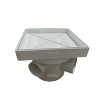 Ralo Invisível Sifonado 15x15 Branco Banheiro modelo Porcelanato Colar Piso com Caixa Sifonada 100 - Ficone Reis