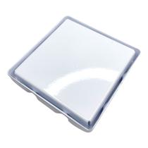 Ralo Invisível Tampa Inox 10x10cm Branco Ralo Invisível Tampa Inox 10x10cm Branco
