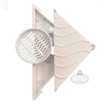 Ralo jjm hide cesto e tampa oculta triangular pvc branco