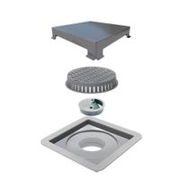 Ralo Linear 10 x 10 cm Square Com Tampa Inox 7342 Elleve