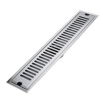 Ralo Linear 100x10cm Saída Vertical Central 40mm Inox 304