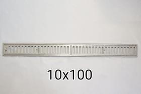 Ralo linear 10x100 cm aluminio com tela anti-inseto - Jr grelhas