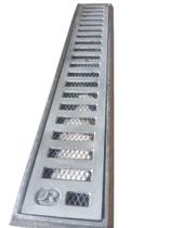 Ralo linear 10x100 cm em aluminio com tela anti inseto - Jr Grelhas