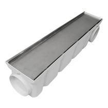 Ralo Linear 10x50 Cola Piso Com Tela E Coletora Branca