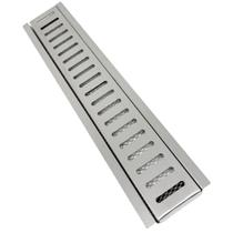Ralo Linear 10x50 Inox 304 com Suporte de Sobrepor com Tela Anti Insetos