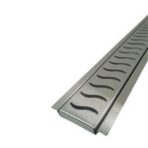 Ralo Linear 10x50 Inox 304 Quintal Borda Piscina modelo Ondas com Tela Anti Insetos Ralo Linear 10x50 Inox 304 Quintal Borda Piscina modelo Ondas com Tela Anti Insetos