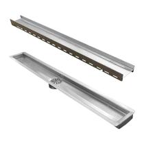 Ralo linear 130 cm com saida central M.INOX