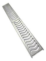 Ralo Linear 15x100 Reforçado Com Aro De Fixação(2 Pçs 15x50)