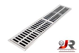 Ralo linear 15x100cm em aluminio com tela anti-inseto