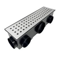 Ralo Linear 15x50 Anti Escorpião Inox Quadriculado 11 saídas