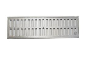 Ralo linear 15x50 cm com tela anti-inseto e parafuso anti-furto