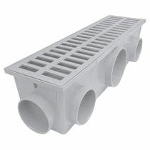 Ralo Linear 15x50 Conforto Térmico Cinza Placa Anti Resíduos Ralo Linear 15x50 Conforto Térmico Cinza Placa Anti Resíduos