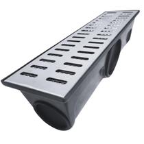 Ralo Linear 15x50 Inox com 3 Saídas de 3 Polegadas Ideal para Drenagem de Águas Pluviais