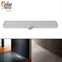 Ralo Linear 50cm Sifonado para Banheiro Invisível Saída DN 50mm