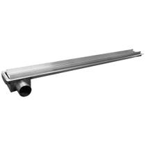Ralo Linear 50x6 cm Oculto Inox com Saída Horizontal Lateral Esquerda