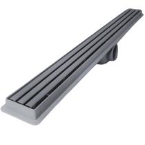 Ralo Linear 5x50 Box Banheiro Inox Escovado Trilho Coletor Cinza com Tela Ralo Linear 5x50 Box Banheiro Inox Escovado Trilho Coletor Cinza com Tela