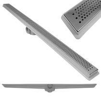 Ralo Linear 5x60 Seca Box Banheiro Inox Polido Bolinhas e Coletor Cinza Saídas 40mm e Tela (5cm x 61cm) Ralo Linear 5x60 Seca Box Banheiro Inox Polido Bolinhas e Coletor Cinza Saídas 40mm e Tela (5cm x 61cm)