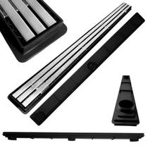 Ralo Linear 5x70 Inox Trilho Coletor Raso 3cm Banheiro Preto Ralo Linear 5x70 Inox Trilho Coletor Raso 3cm Banheiro Preto