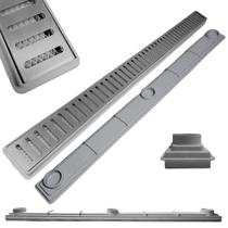 Ralo Linear 5x70 Palito Inox 304 Coletor Cinza Raso 3cm Banheiro Box Ralo Linear 5x70 Palito Inox 304 Coletor Cinza Raso 3cm Banheiro Box