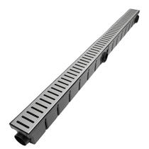 Ralo Linear 6x100 Inox modelo Tradicional com Tela Coletor Preto Sequencial Saídas de 40mm