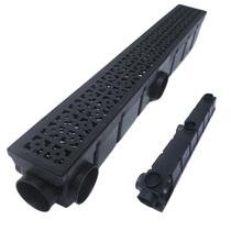 Ralo Linear 6x50 Dubai Plástico Preto Conforto Térmico com Tela