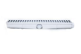 Ralo Linear 6X50 Grelha De Alumínio Com Coletor Sifonado Seca Piso (3 Cores- Preto, Branco e Cinza))