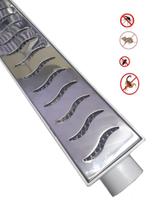 Ralo linear 6x50 Inox Aberta Coletora Branca e Tela