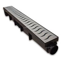 Ralo Linear 6x50 Inox modelo Luxo S com Tela Coletor Marrom Sequencial Saídas de 40mm Ralo Linear 6x50 Inox modelo Luxo S com Tela Coletor Marrom Sequencial Saídas de 40mm